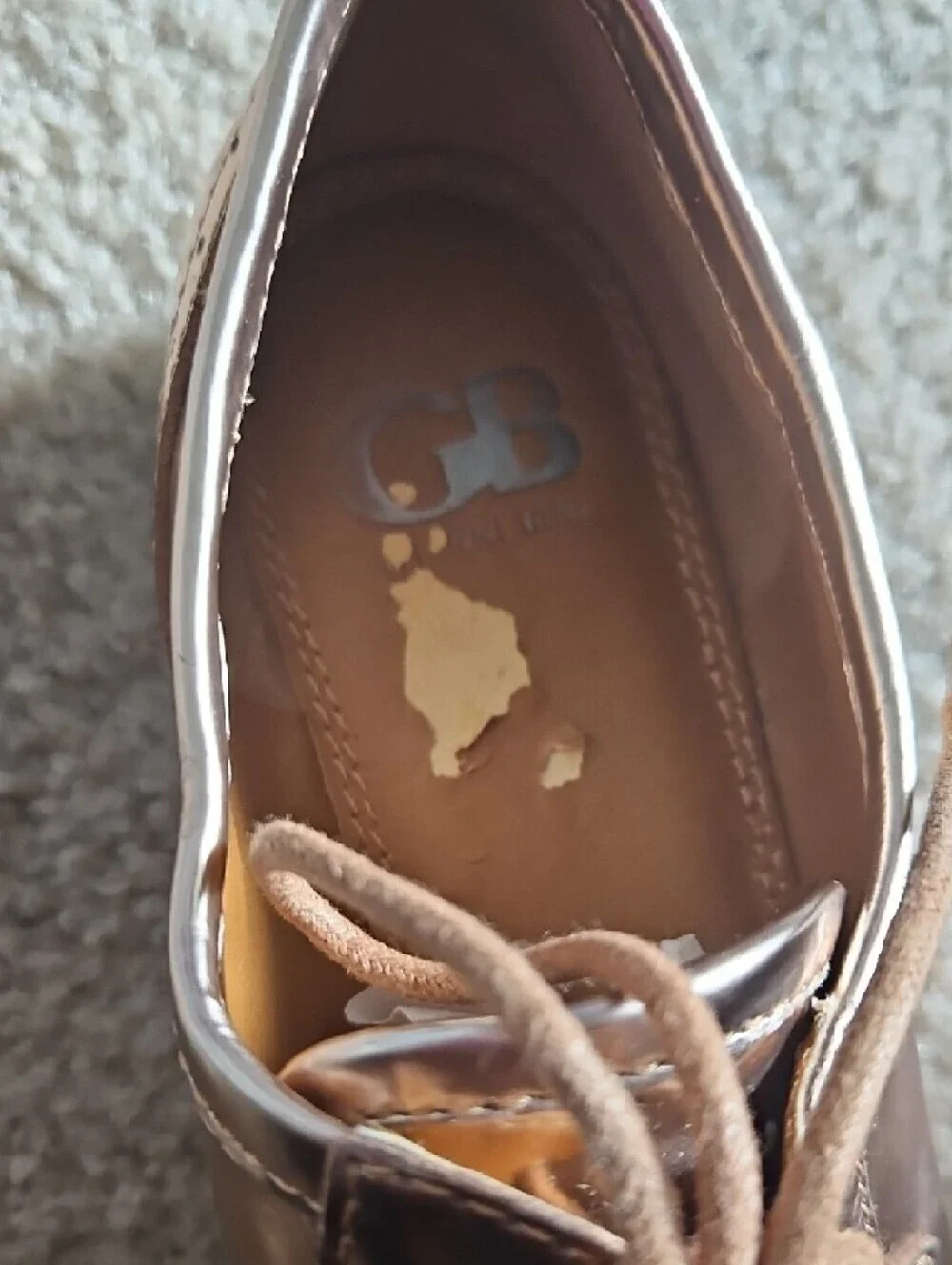 Gianni Bini Metallic Gold-Copperish Wingtip Round Toe Oxfords - Size 9.5